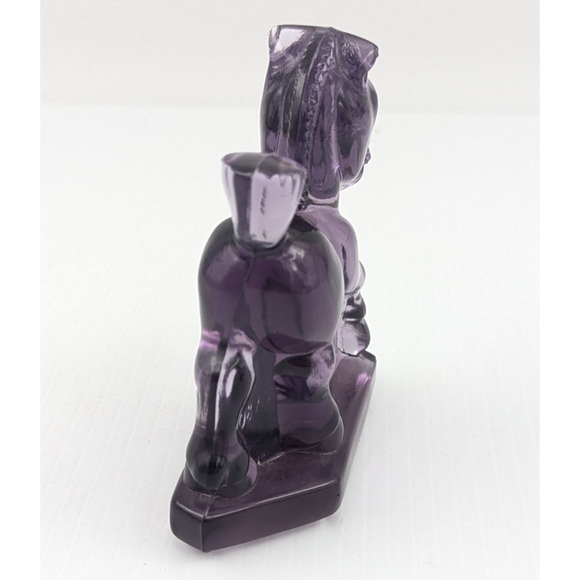 Heisey Purple Glass Horse Plug Sparky Oscar HCA Imperial 1980 Vintage - Picture 5 of 8